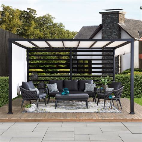 over 96 in high metal fabric pergola|Metal Pergolas: Durable Outdoor Luxury for Your Space.